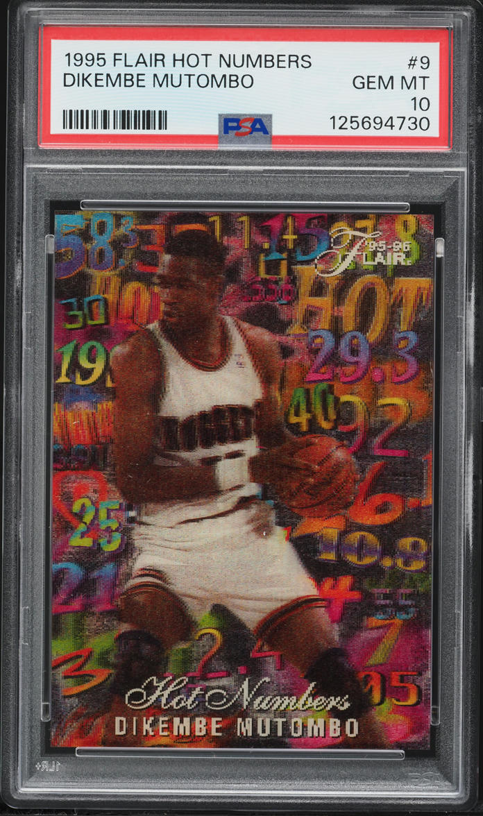 1995 Flair Hot Numbers Dikembe Mutombo #9 PSA 10 GEM MINT