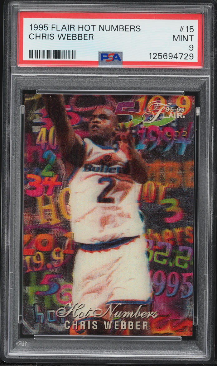 1995 Flair Hot Numbers Chris Webber #15 PSA 9 MINT