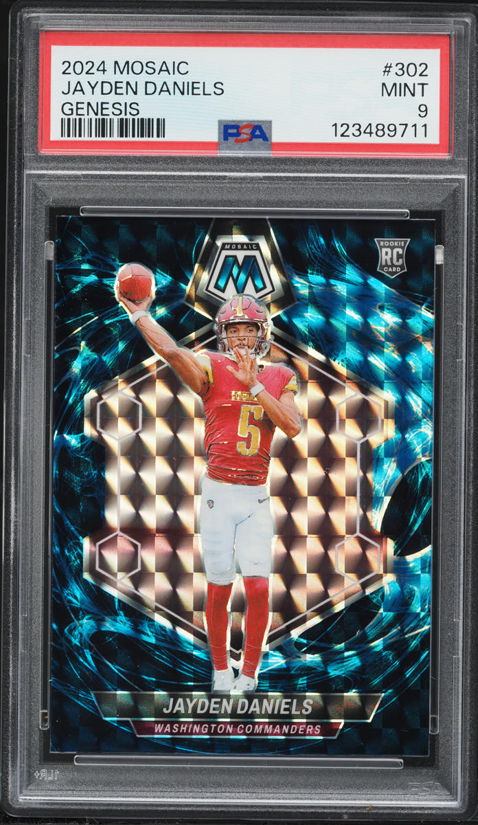 2024 Panini Mosaic Genesis Jayden Daniels ROOKIE #302 PSA 9 MINT