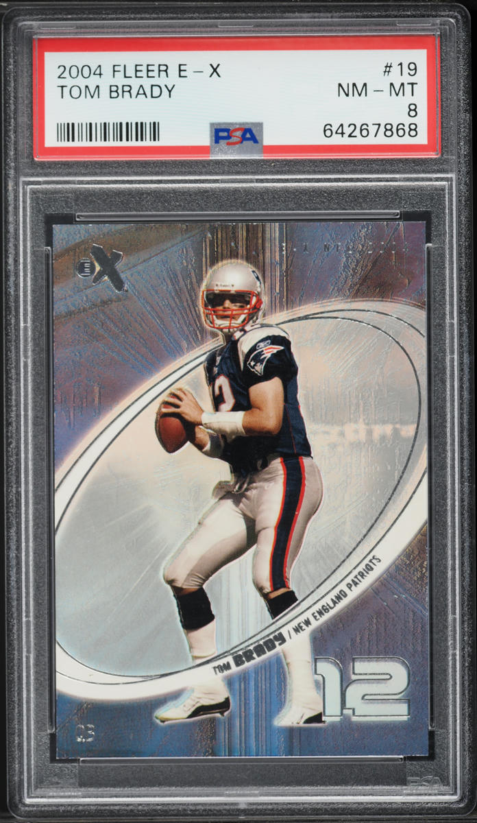 2004 Fleer E-X Tom Brady #19 PSA 8 NM-MT