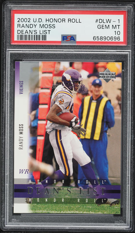 2002 Upper Deck Honor Roll Dean's List Randy Moss #DLW-1 PSA 10