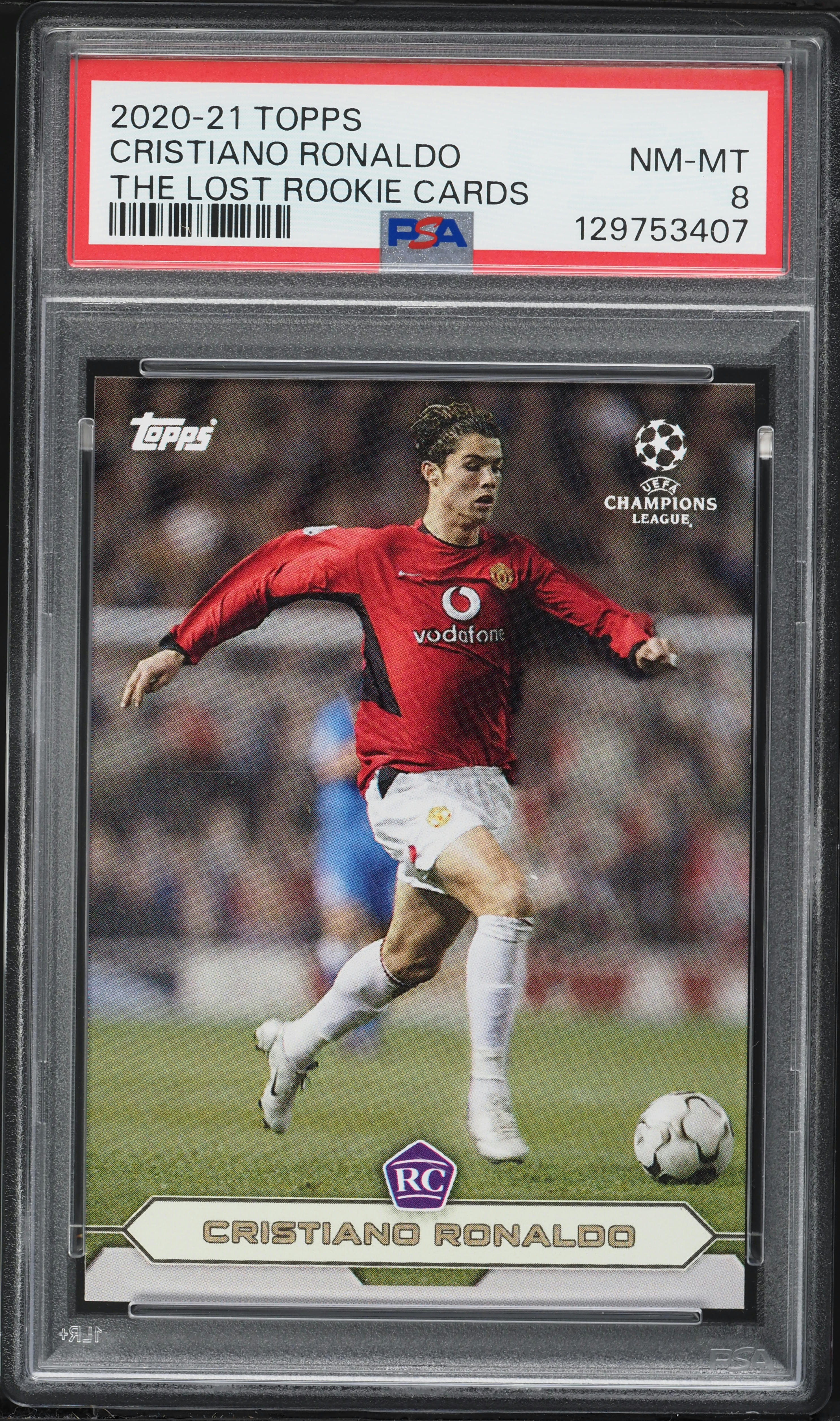 2020 Topps The Lost Rookie Cards Cristiano Ronaldo PSA 8 NM-MT on