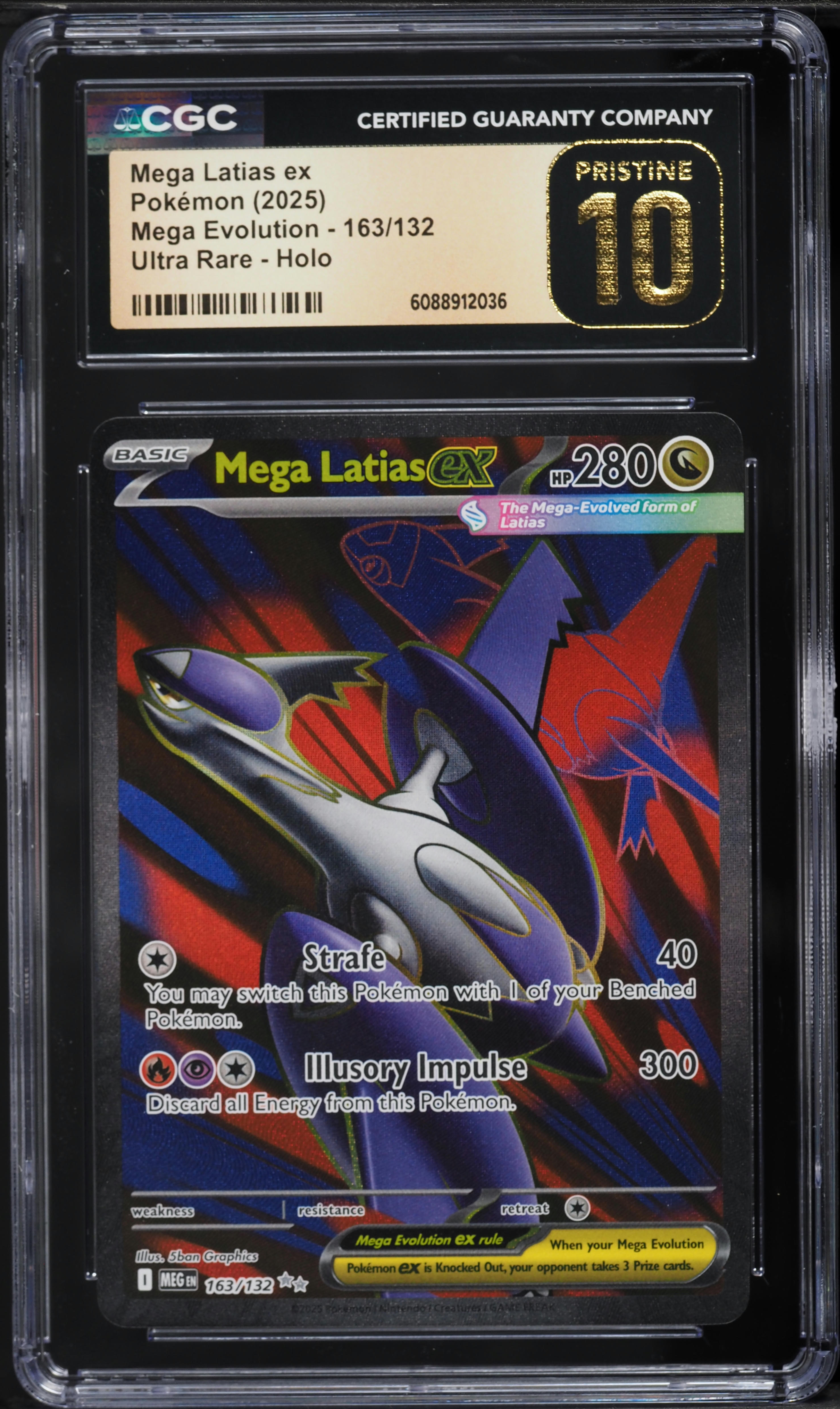 2025 Pokemon Mega Evolution Full Art Mega Latias ex #163 CGC 10