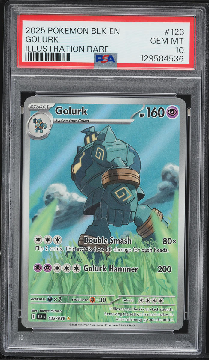 pokemon card worth app Pokemon Card Golurk V 182/203 ALT ART Ultra Rare Evolving Skies SWSH