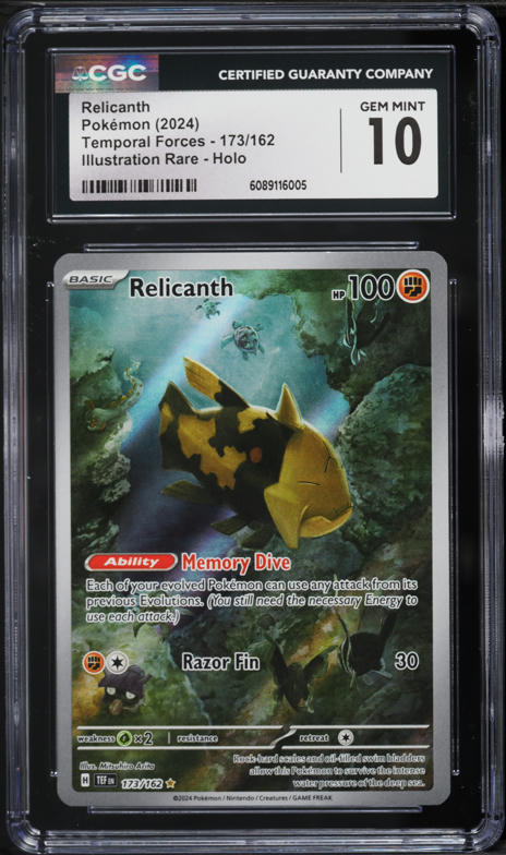 2024 Pokemon Scarlet & Violet Temporal Forces IR Relicanth #173 CGC 10 GEM MINT