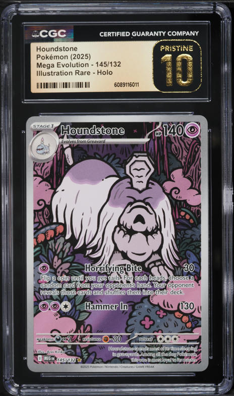 2025 Pokemon Mega Evolution IR Houndstone #145 CGC 10 PRISTINE