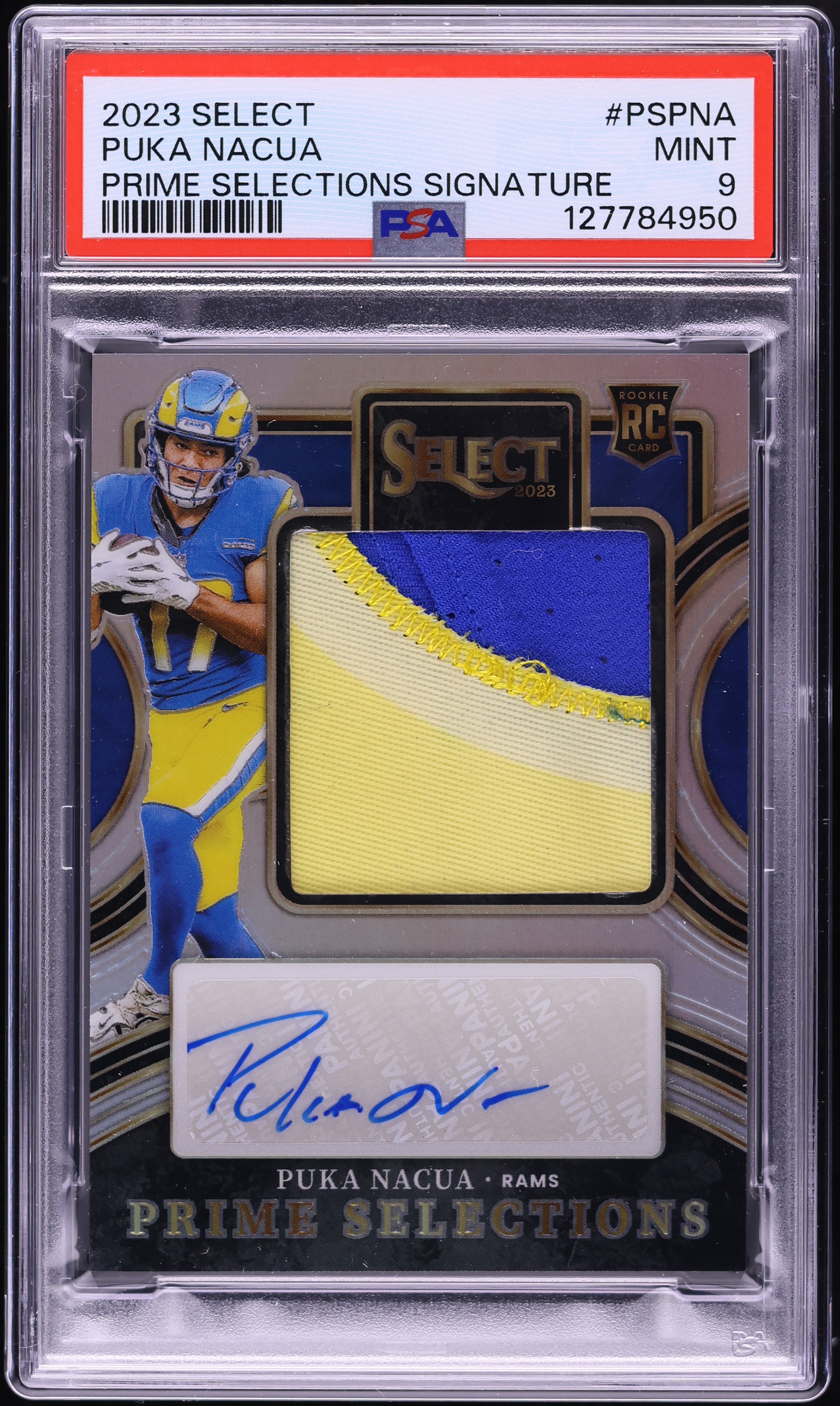 2023 Select Prime Selections Signatures Puka Nacua ROOKIE PATCH  display picture 1