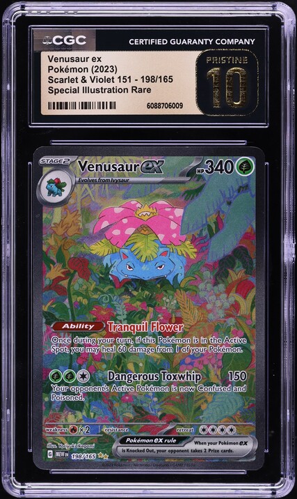 2023 Pokemon Scarlet & Violet 151 Special Illustration Rare Venusaur ex  #198 CGC 10 PRISTINE on Fanatics Collect
