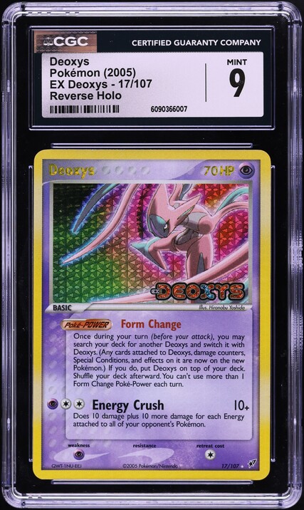 ポケモンカードゲーム PSA 9 Deoxys reverse holo 17/107 2005 Pokemon EX Reverse Holo Deoxys #17 CGC 9 MINT on Fanatics Collect
