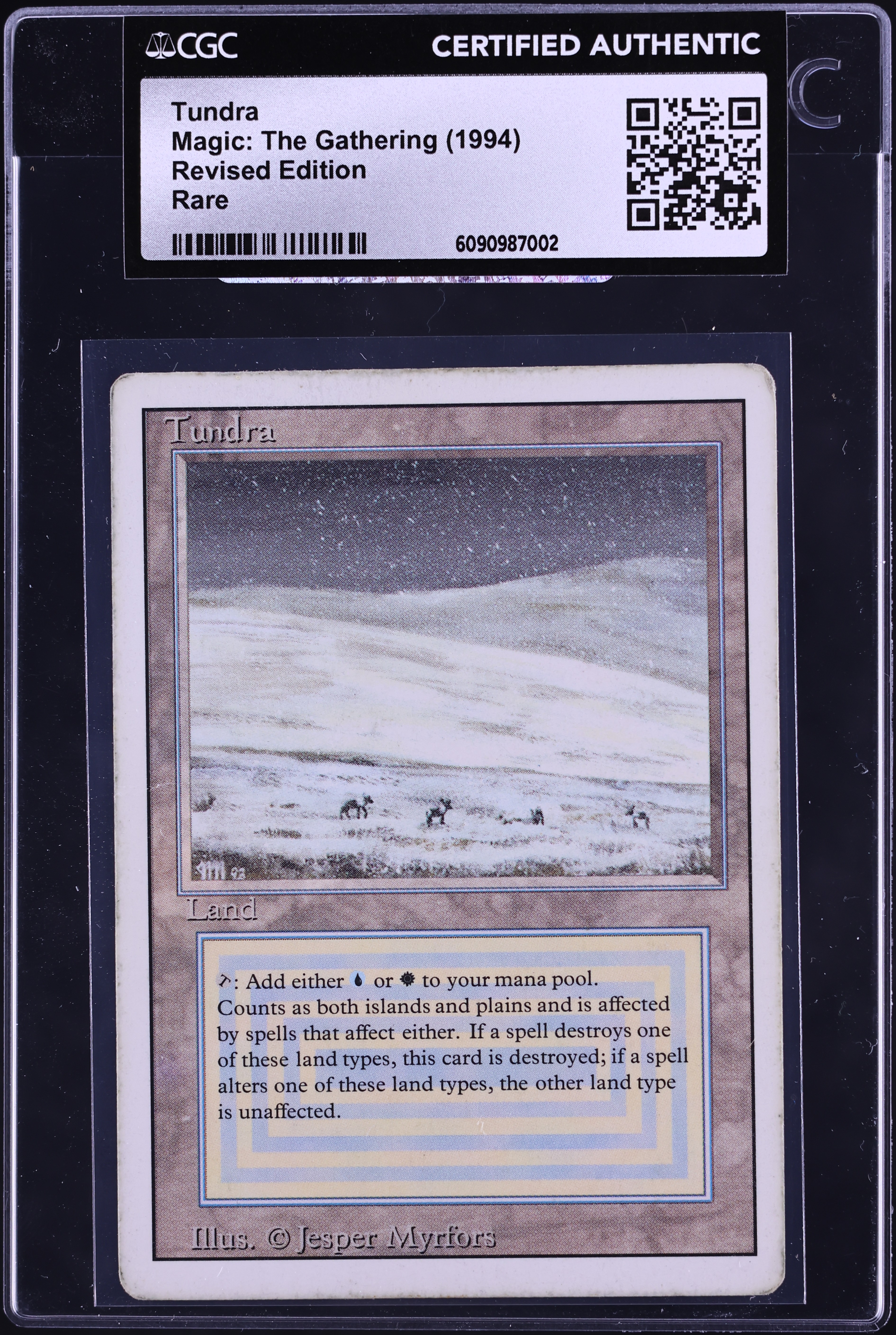 1994 Magic The Gathering MTG Revised Tundra CGC AUTH on Fanatics