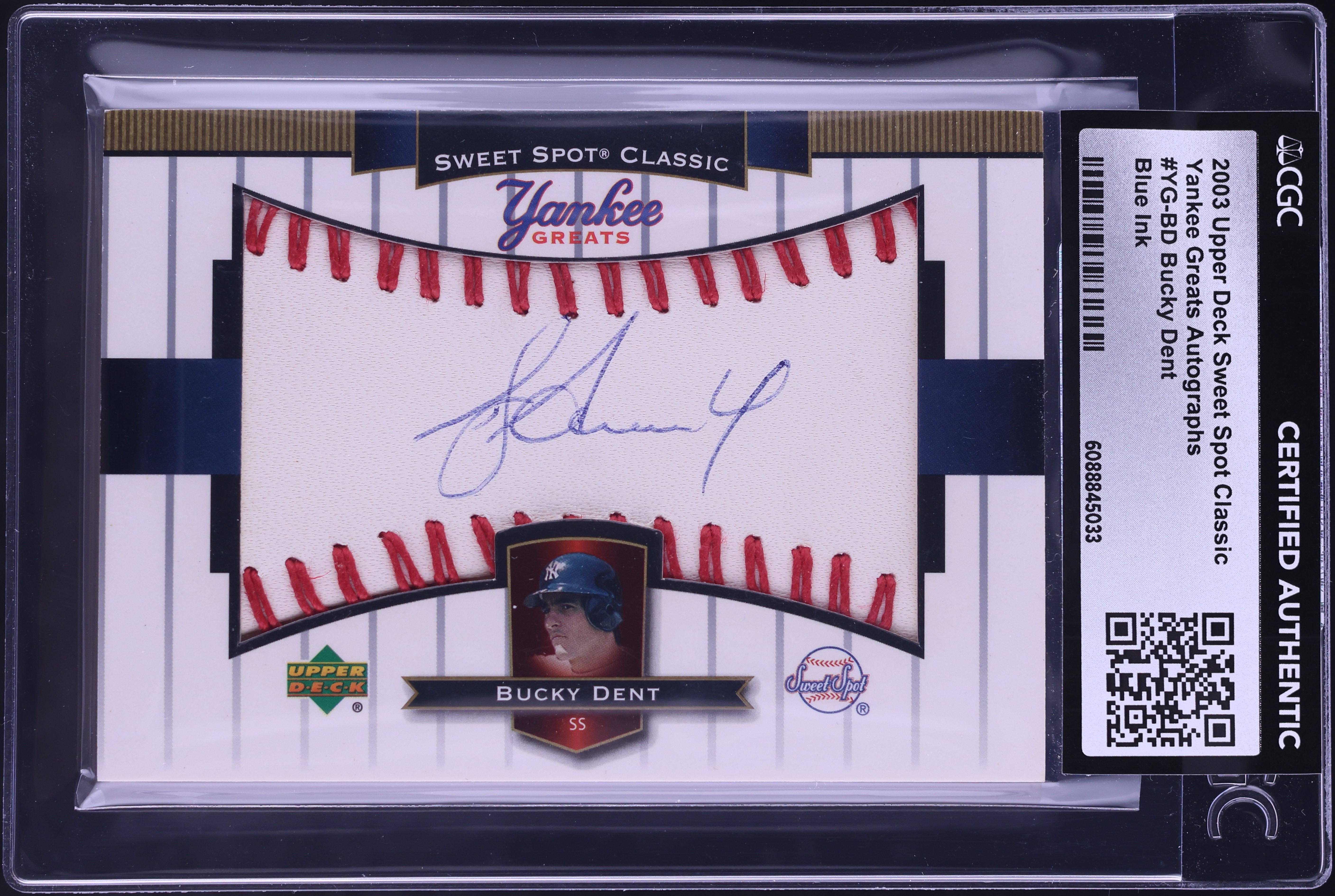 2003 Upper Deck Sweet Spot Classic Yankee Greats Blue Ink Bucky