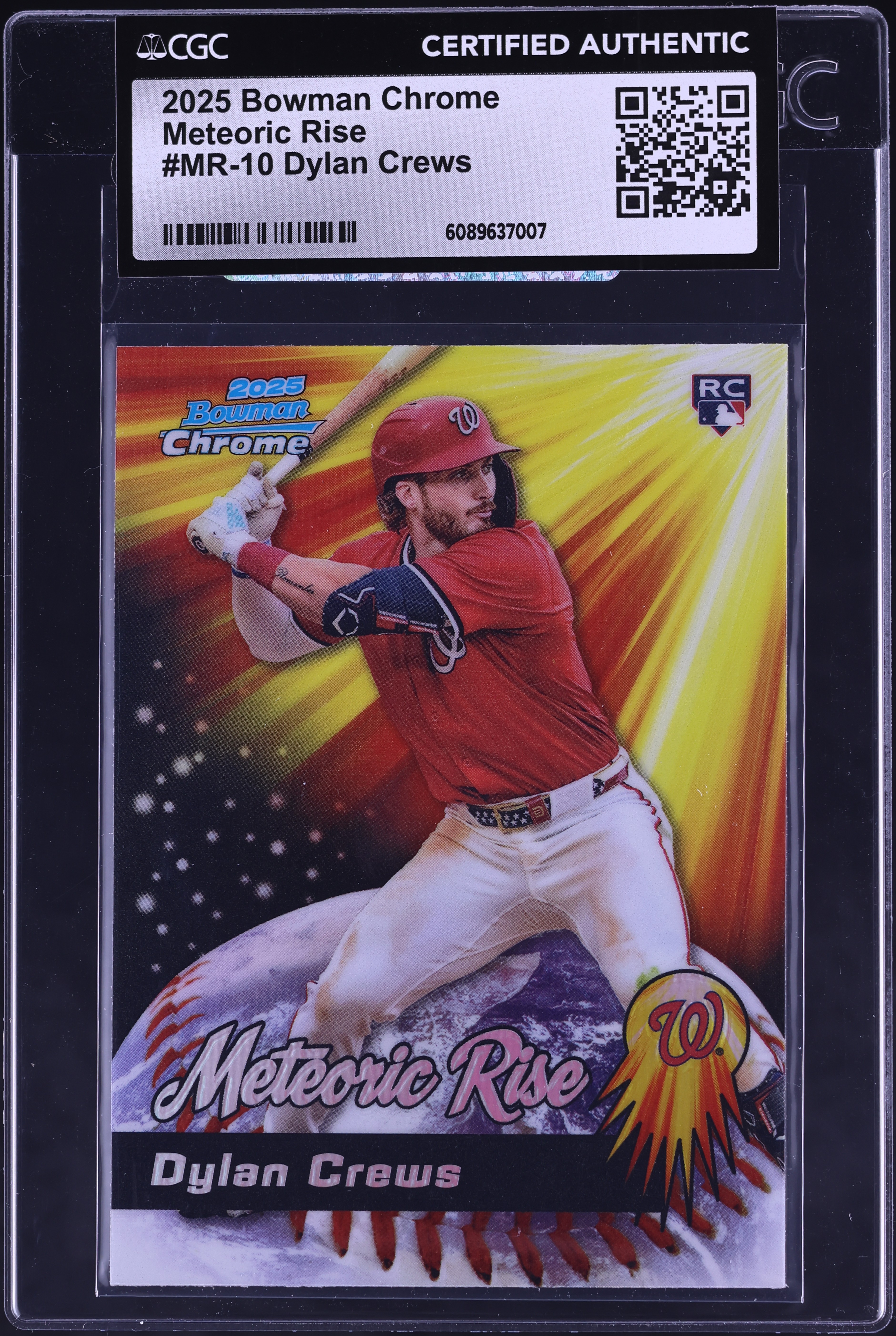 2025 Bowman Chrome Meteoric Rise Dylan Crews ROOKIE #MR-10 CGC
