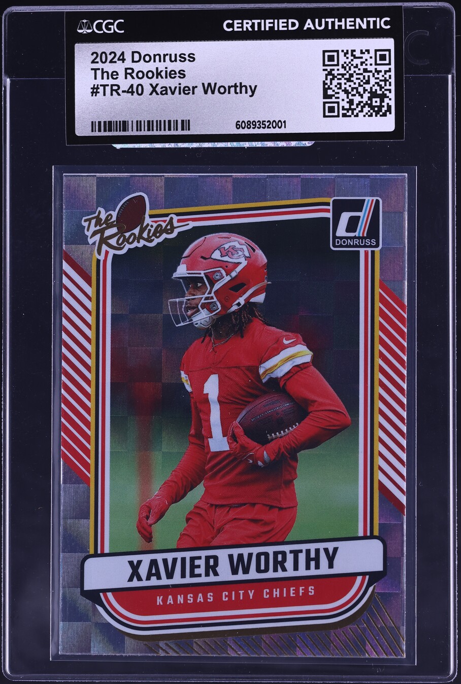 2024 Donruss The Rookies Xavier Worthy ROOKIE #TR-40 CGC AUTH