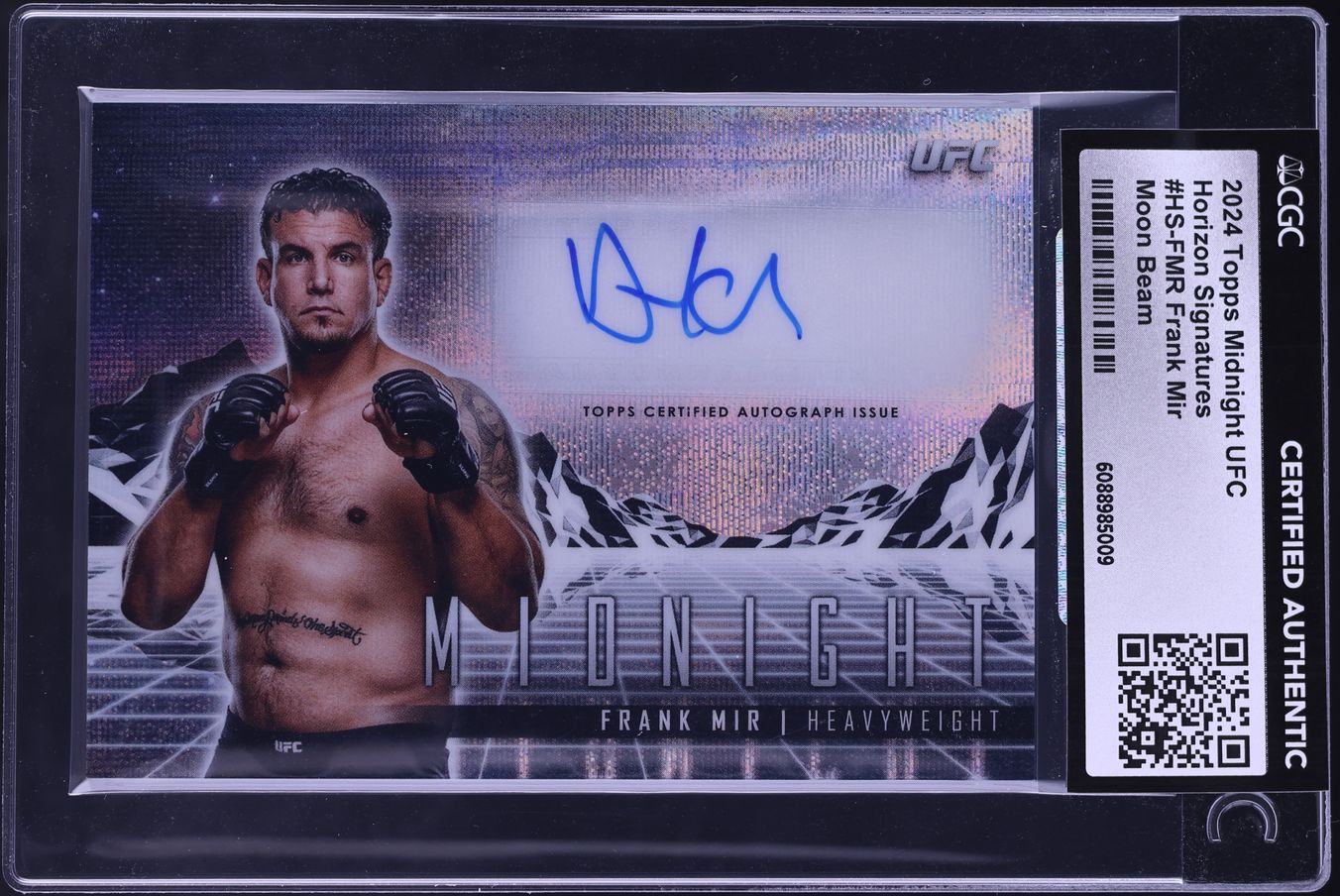 2024 Topps Midnight UFC Horizon Moon Beam Frank Mir AUTO #HS-FMR