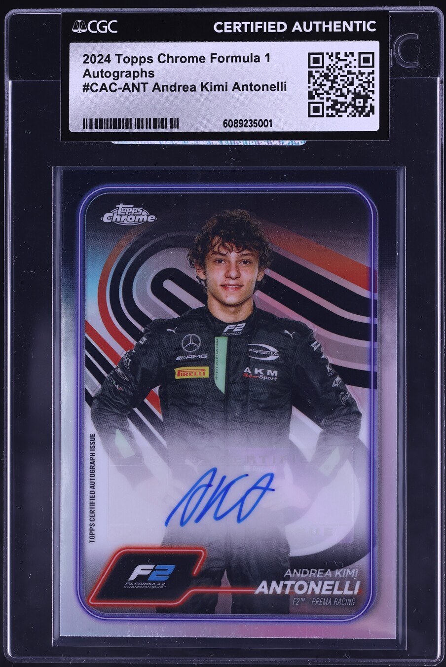 2024 Topps Chrome Formula 1 Andrea Kimi Antonelli AUTO #CAC-ANT CGC AUTH