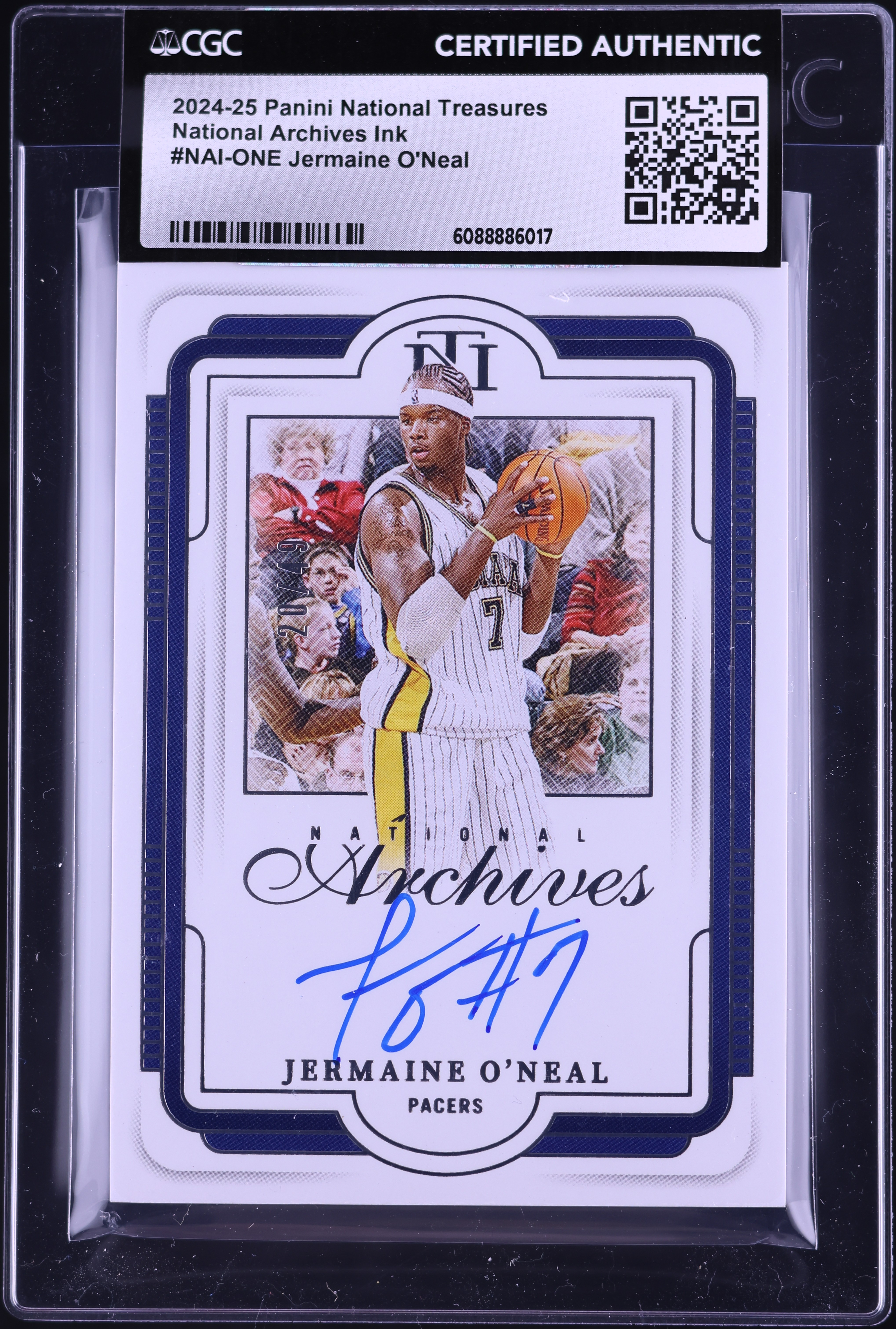 2024 National Treasures Archives Jermaine O'Neal AUTO /49 #NAI-ONE