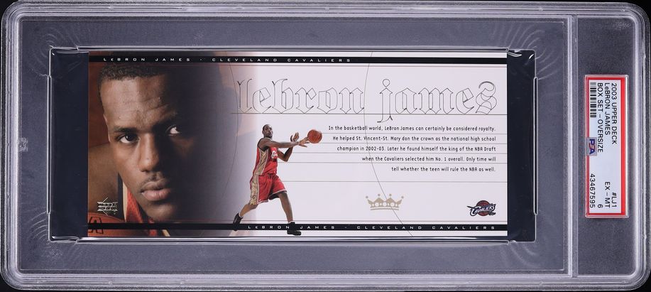 2003 Upper Deck Lebron James Box Set Oversize Lebron James RC #LJ1 PSA 6 EXMT