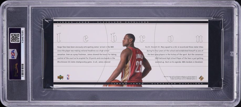 2003 Upper Deck Lebron James Box Set Oversize Lebron James RC #LJ1 PSA 6 EXMT