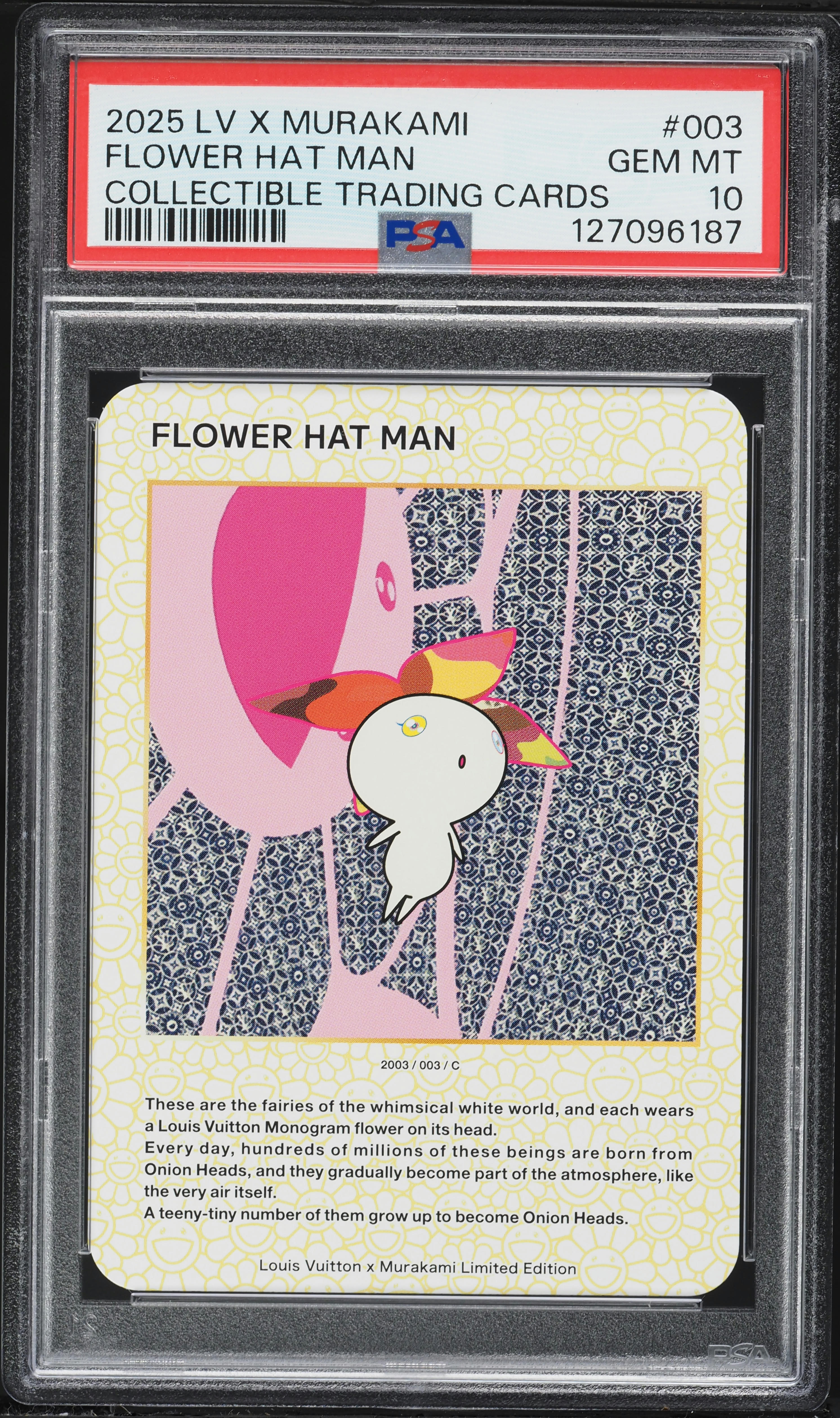 2025 Louis Vuitton X Murakami Collectible Flower Hat Man #3 PSA 10