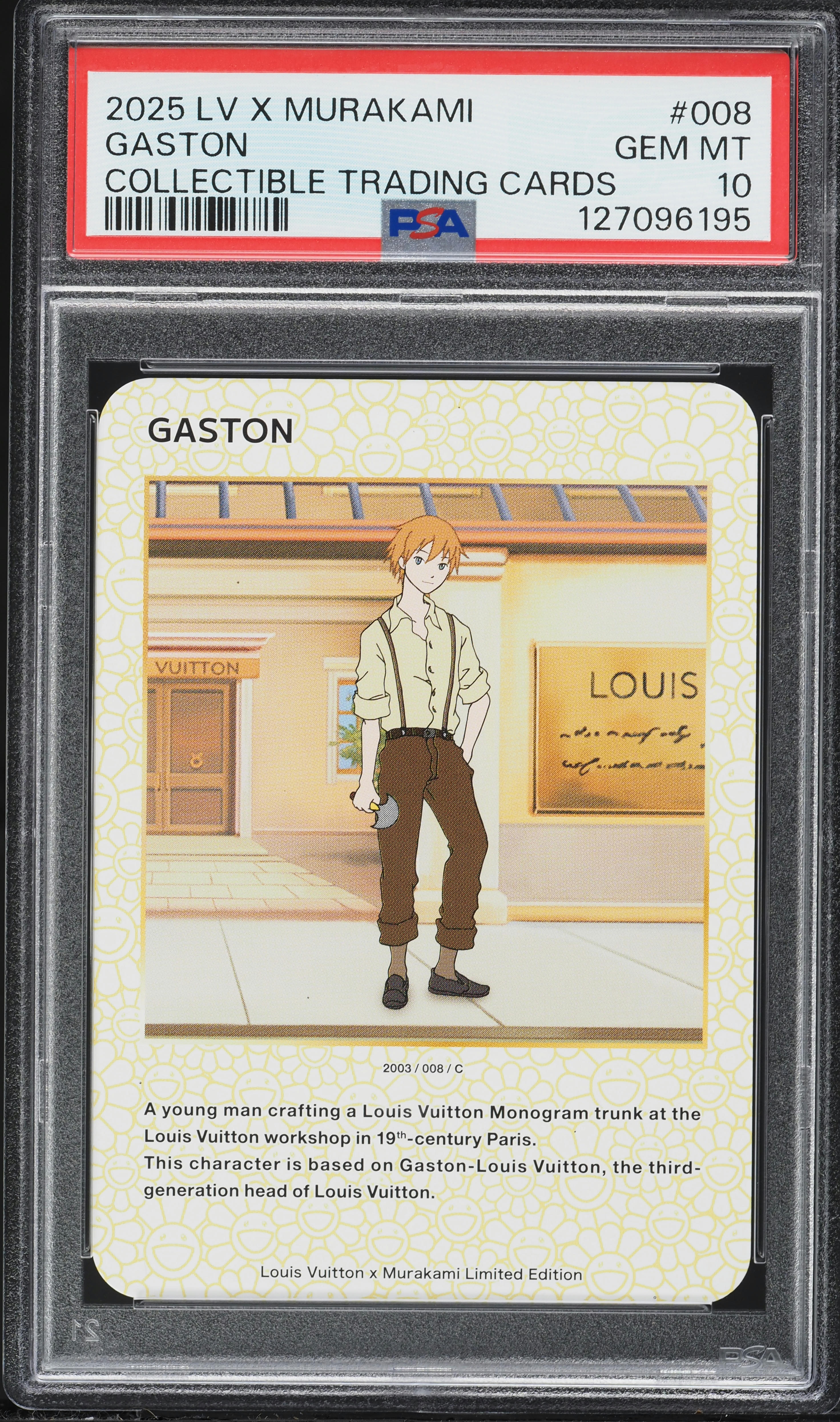 2025 Louis Vuitton X Murakami Collectible Gaston #8 PSA 10 GEM