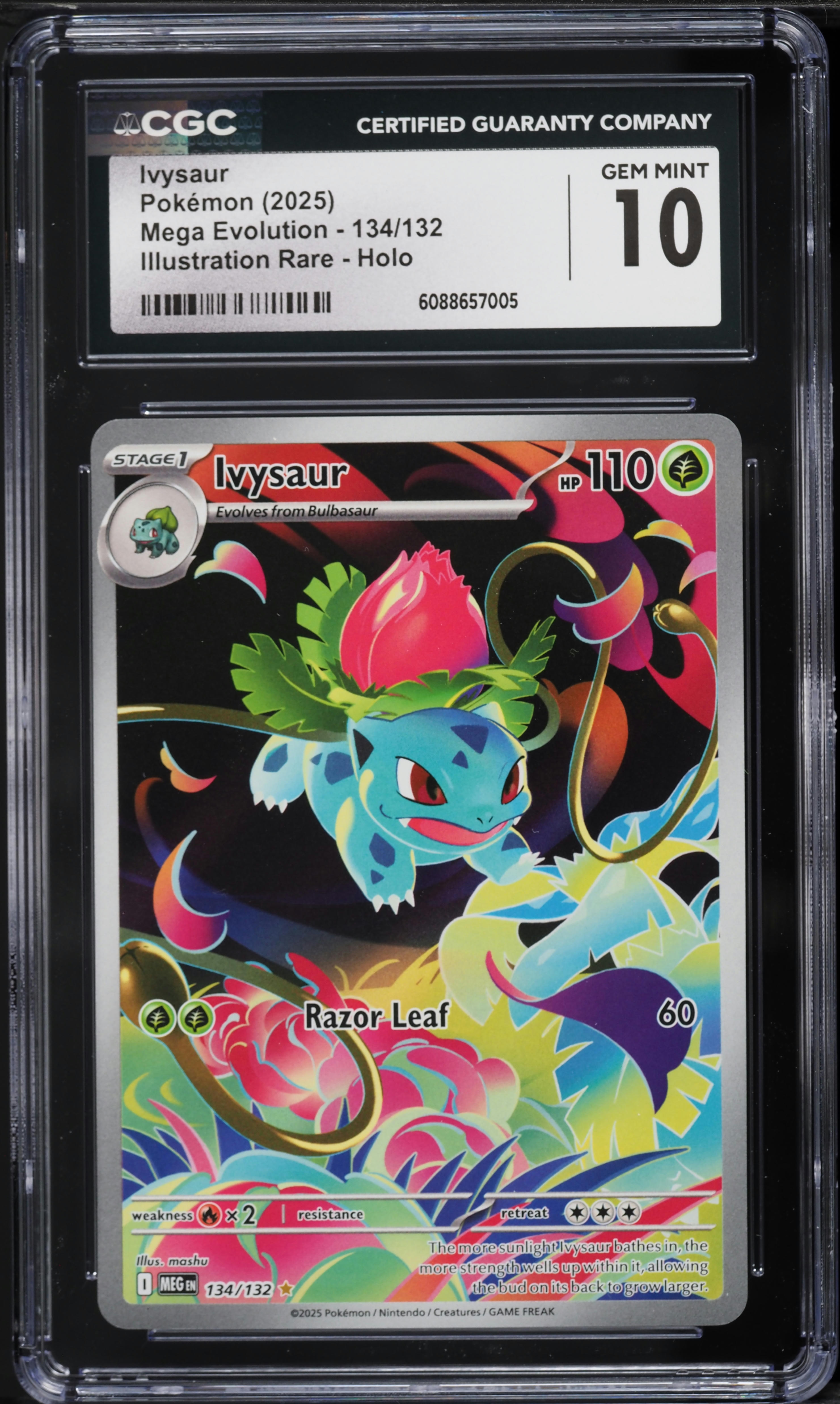 2025 Pokemon Mega Evolution IR Ivysaur #134 CGC 10 GEM MINT on