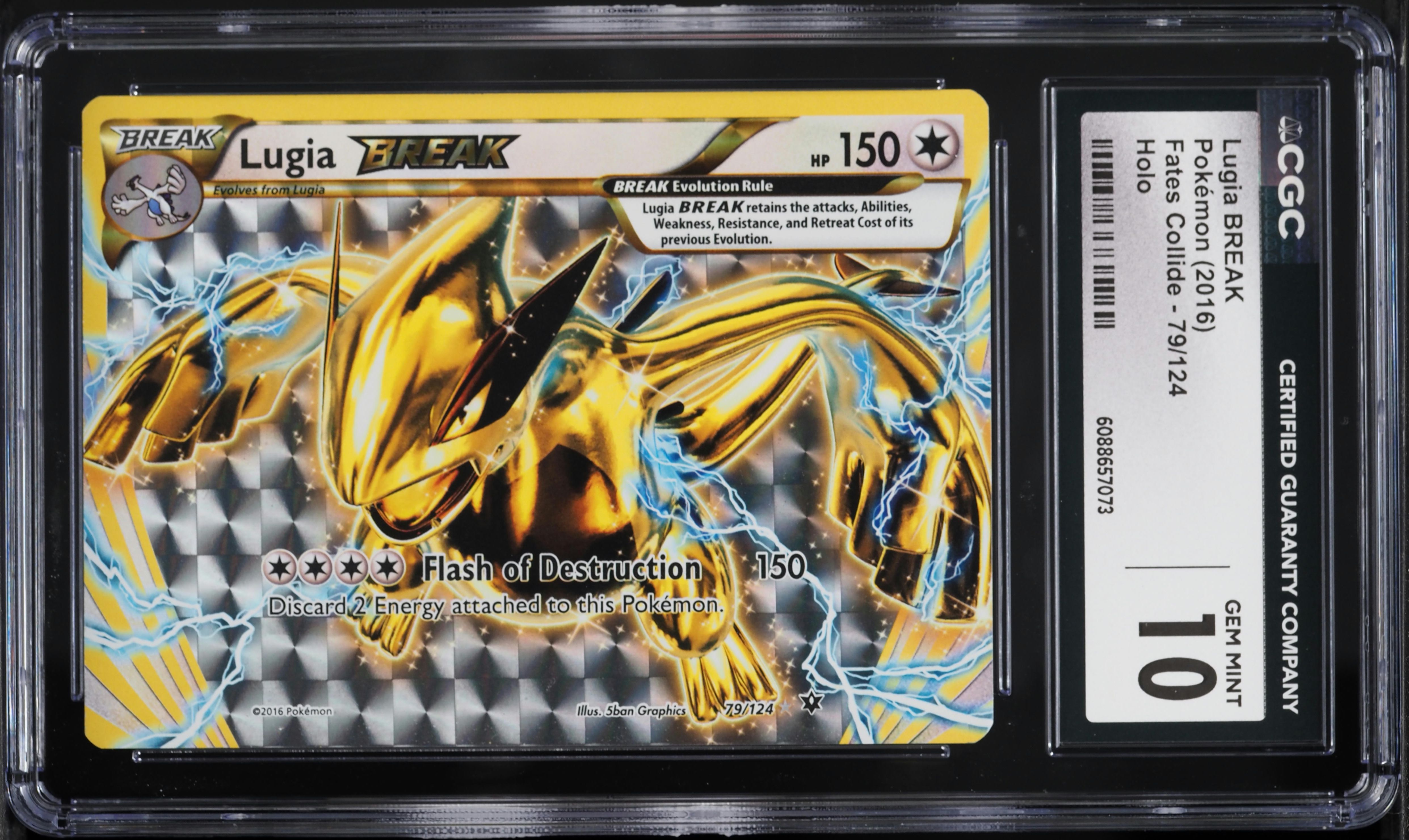 奈落の翅Blu-ray 2016 Pokemon Japanese XY Fates Collide Lugia BREAK #79 CGC 10 GEM