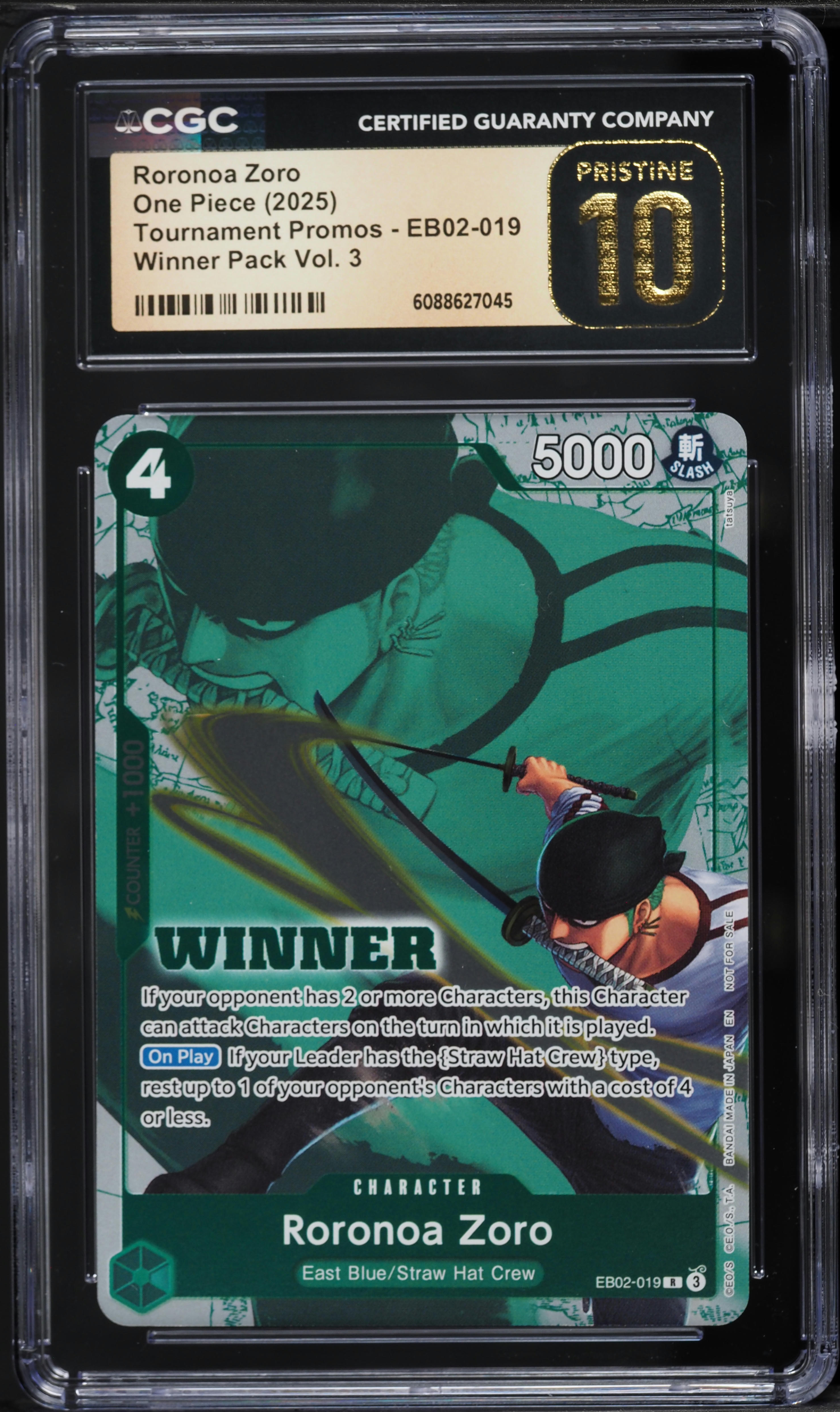 2025 One Piece Tournament Promos Winner Pack Vol 3 Roronoa Zoro