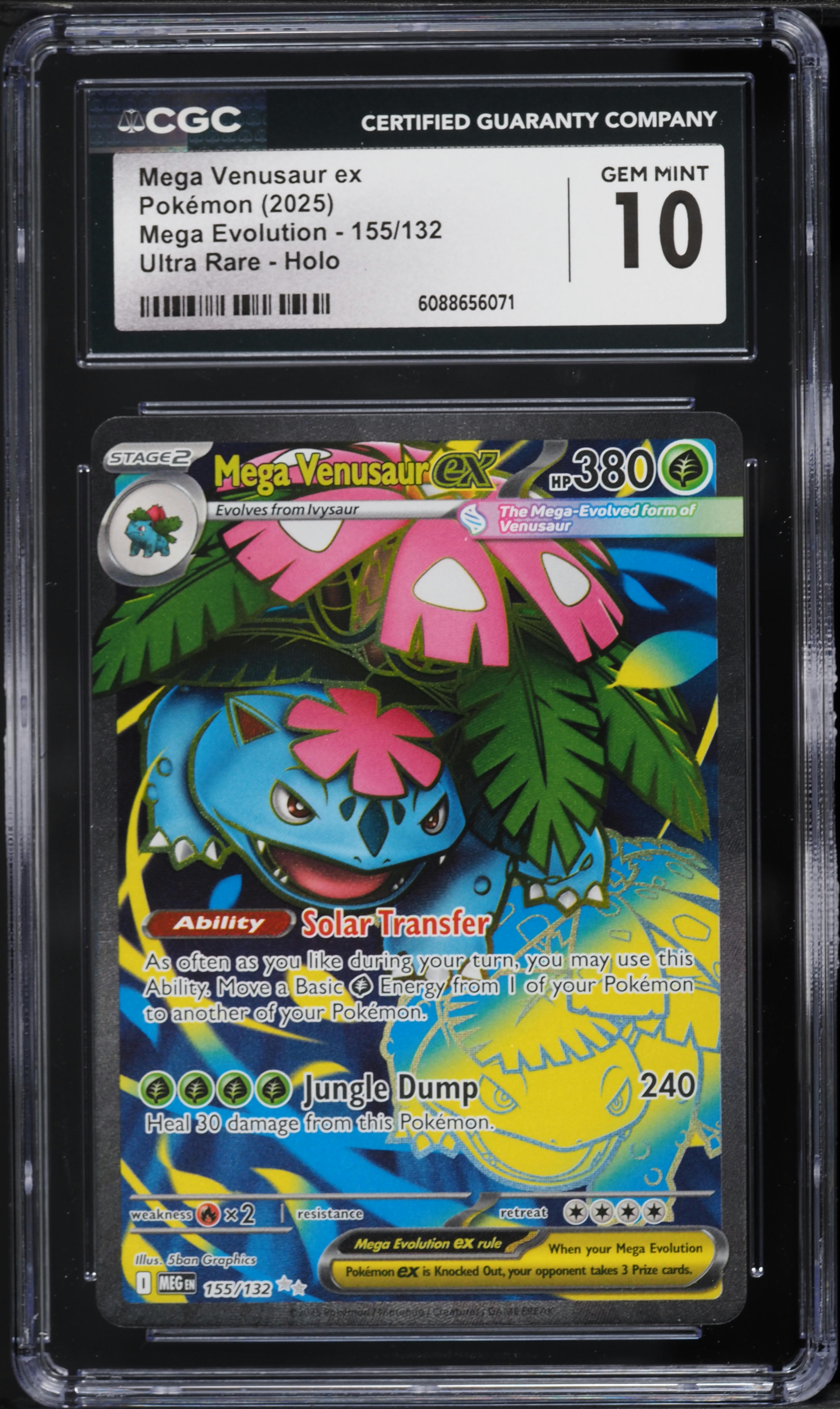 2025 Pokemon Mega Evolution Full Art Mega Venusaur ex #155 CGC 10