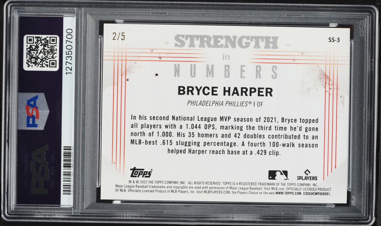 2023 Topps Japan Edition Strength In Numbers Red Bryce Harper /5