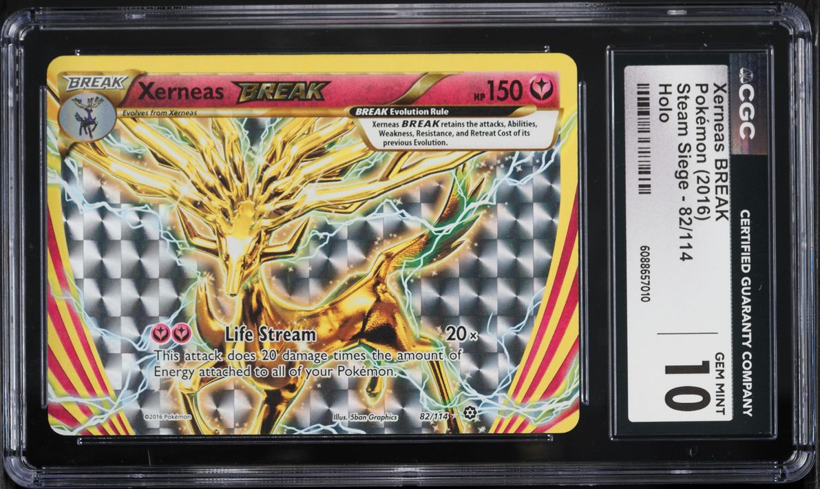 2016 Pokemon XY Steam Siege Xerneas BREAK #82 CGC 10 GEM MINT
