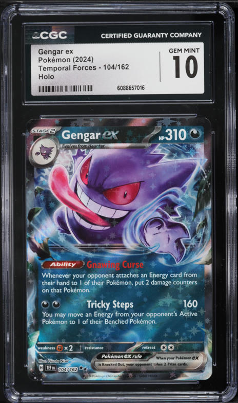 2024 Pokemon Scarlet & Violet Temporal Forces Gengar ex #104 CGC 10 GEM MINT