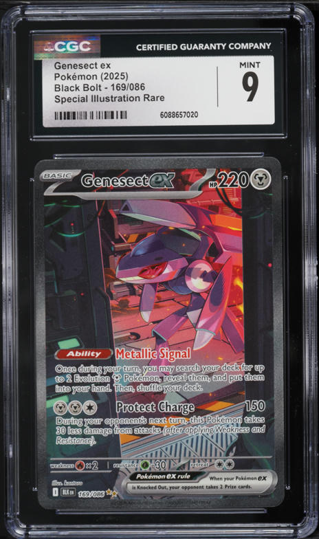 2025 Pokemon Scarlet & Violet Black Bolt SIR Genesect ex #169 CGC 10 GEM MINT on Fanatics Collect 2025 Pokemon Scarlet & Violet Black Bolt SIR Genesect ex #169 CGC 10 GEM MINT on Fanatics Collect