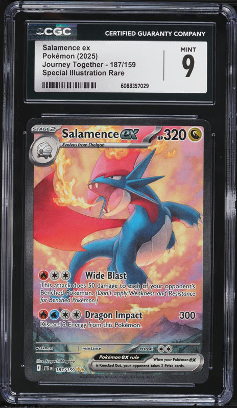 2025 Pokemon Japanese SV Battle Partners SAR Salamence ex #129 PSA
