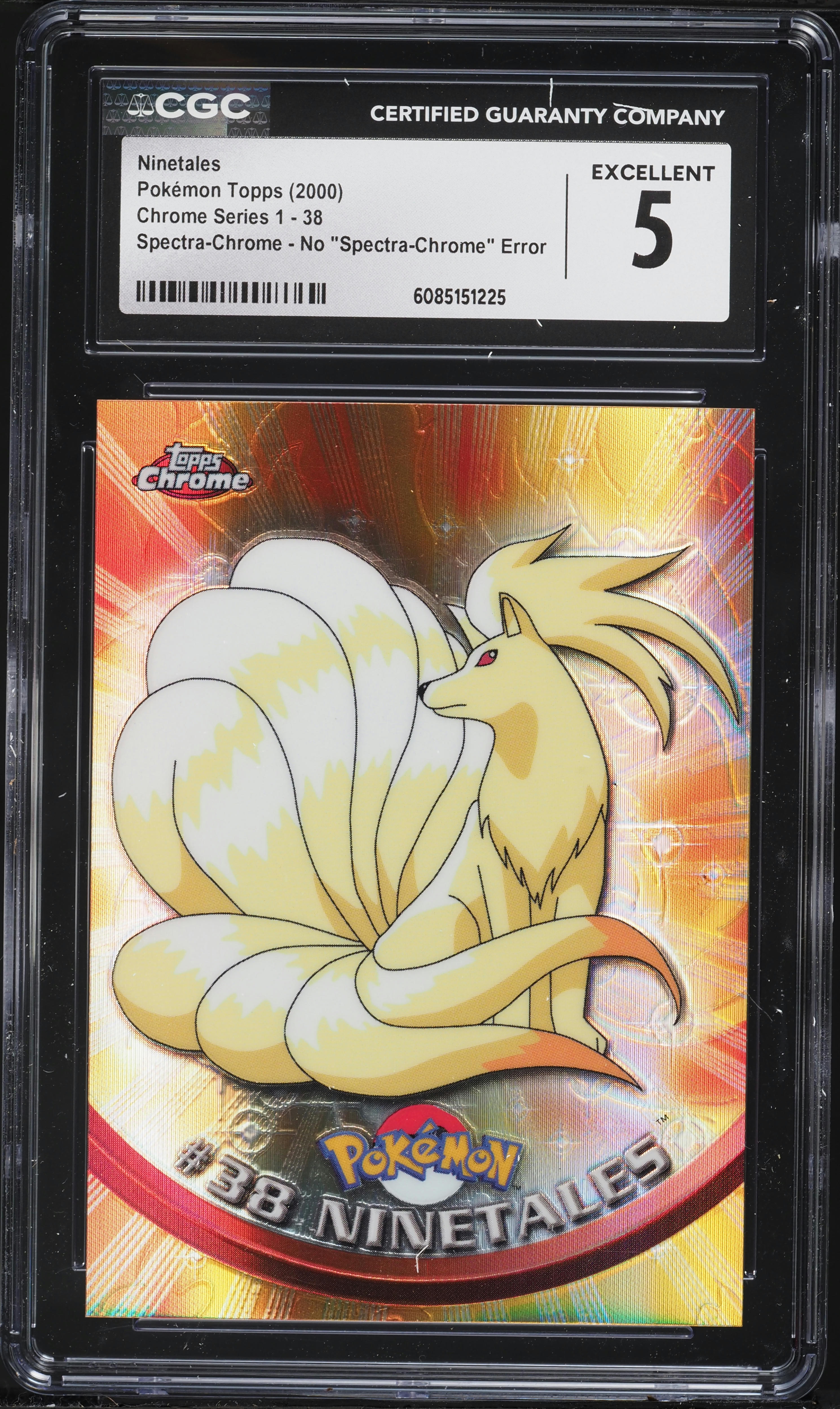 Various - Gavin 2000 Exclusives (レアプロモ) 2000 Topps Chrome Pokemon Series 1 Spectra Error Ninetales #38 CGC