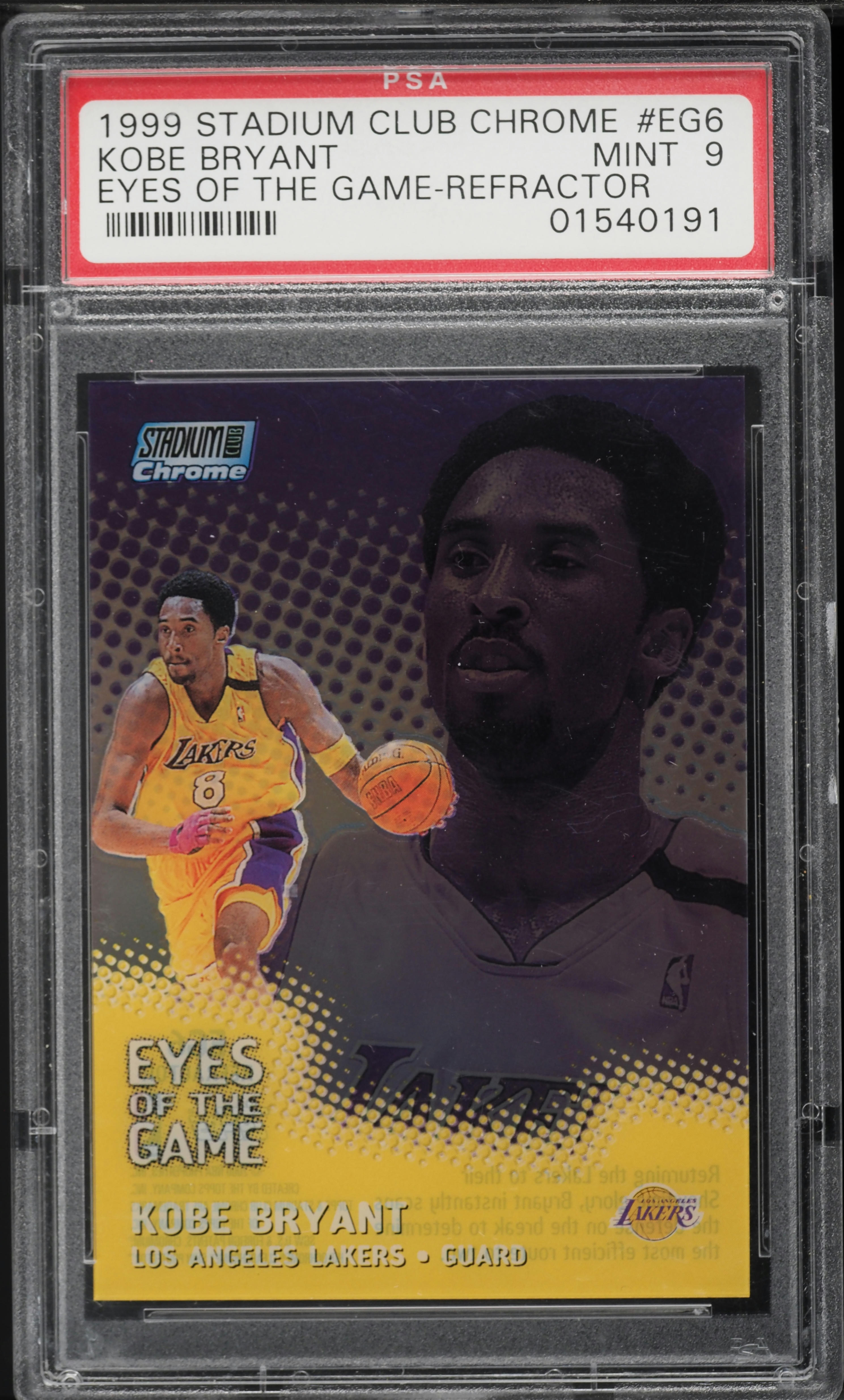 1999 Stadium Club Chrome Eyes Of The Game Refractor Kobe Bryant