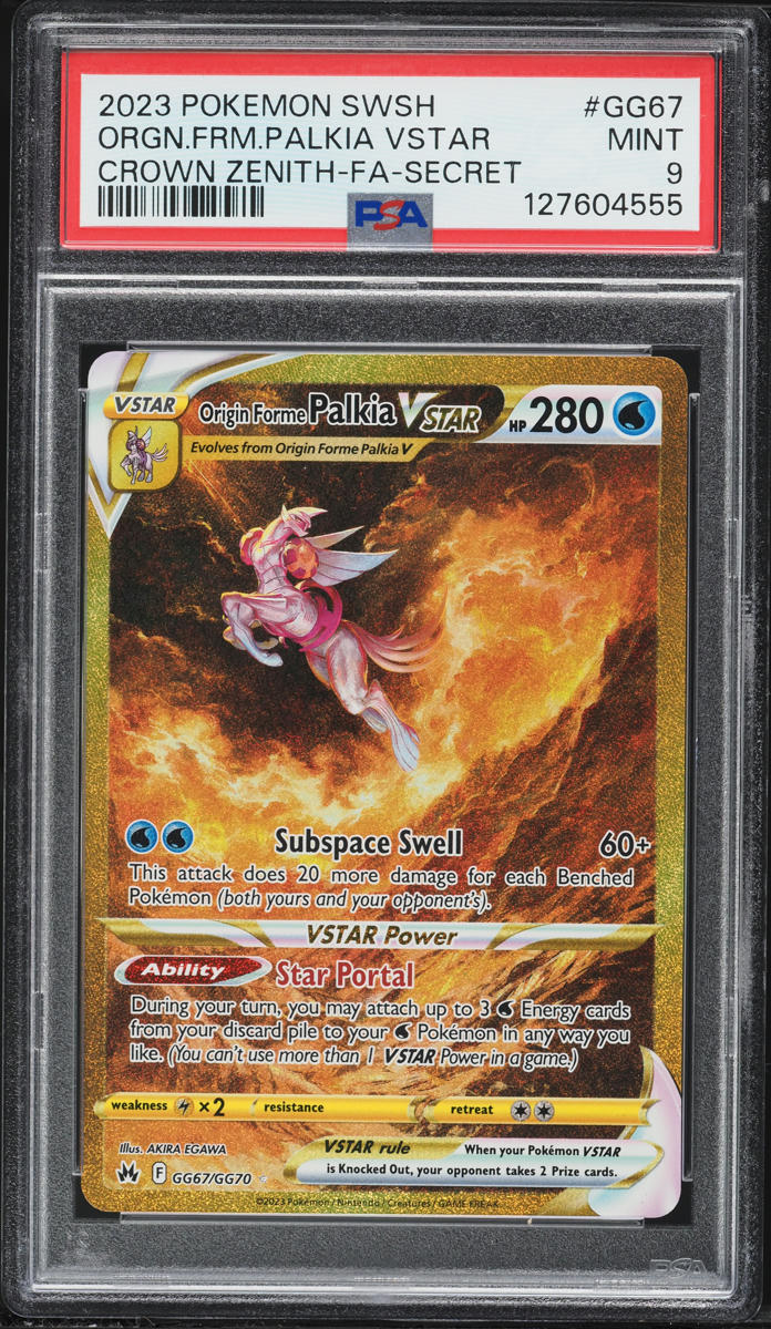 2023 Pokemon Sword & Shield Crown Zenith Gold Rare Origin Forme Palkia  VSTAR #GG67 PSA 9 MINT on Fanatics Collect