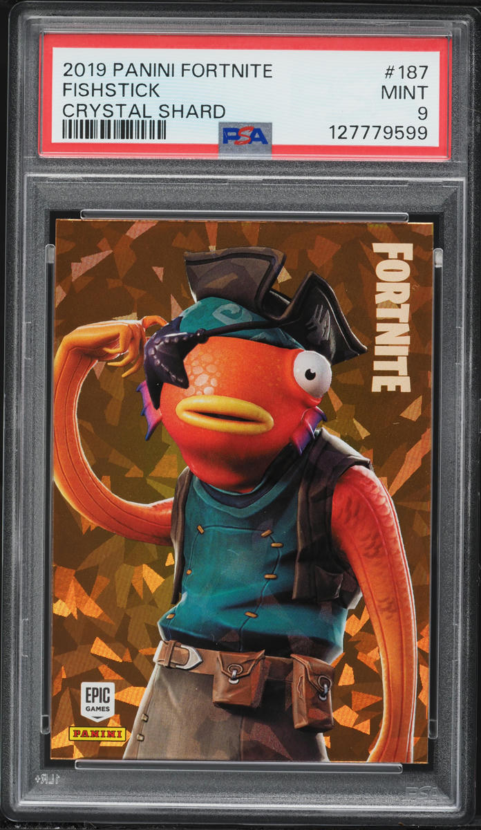 2019 Panini Fortnite Crystal Shard Fishstick #187 PSA 9 MINT