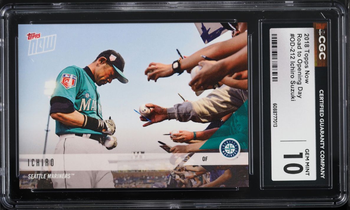 2018 Topps Now Road To Opening Day Ichiro Suzuki #OD-212 CGC 10 GEM MINT