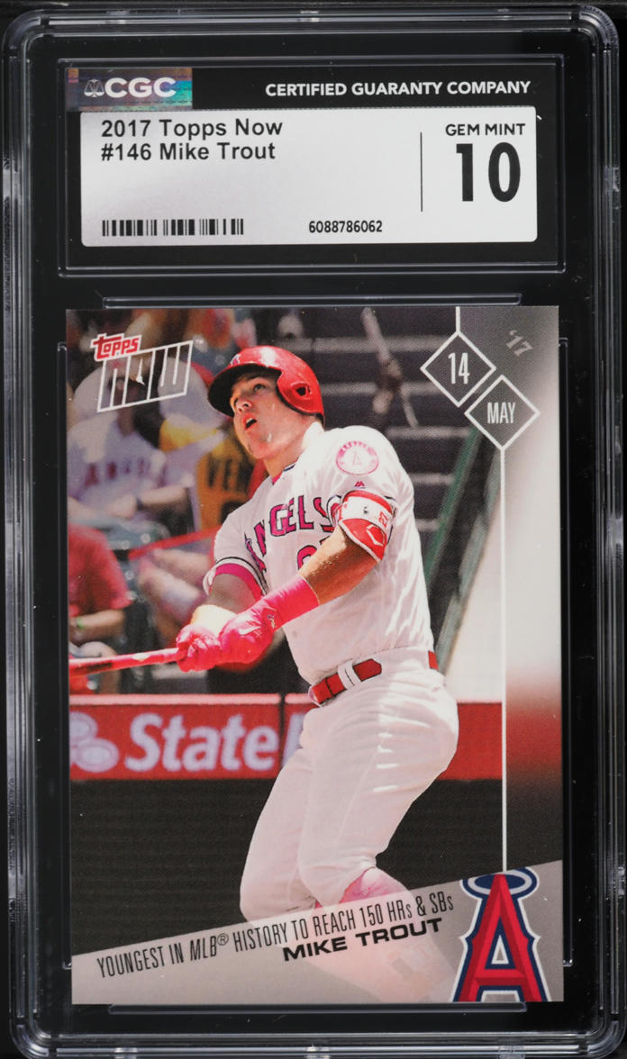 2017 Topps Now Mike Trout #146 CGC 10 GEM MINT