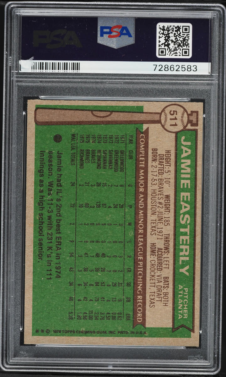 1976 Topps Jamie Easterly #511 PSA 10 GEM MINT