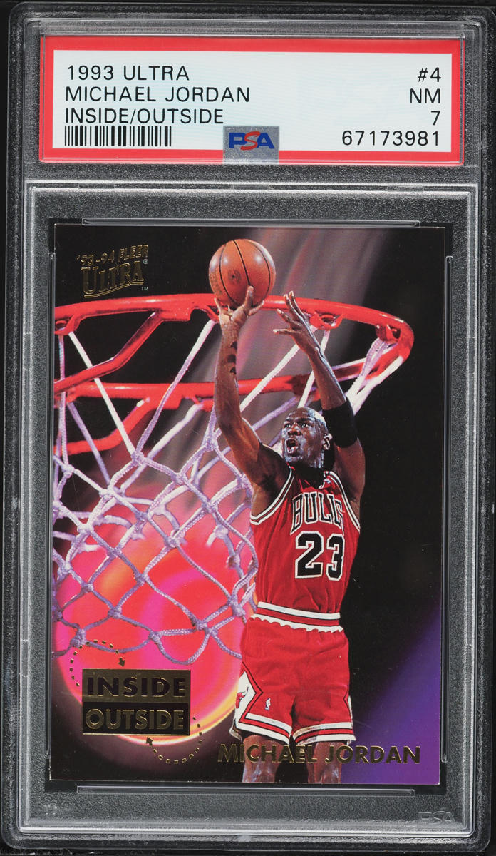1993 Ultra Inside Outside Michael Jordan #4 PSA 7 NRMT