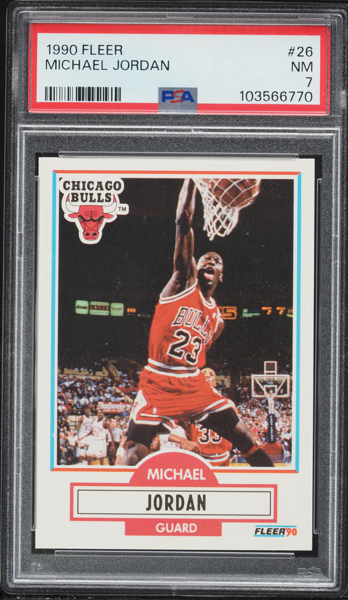 1990 Fleer Basketball Michael Jordan #26 PSA 7 NRMT