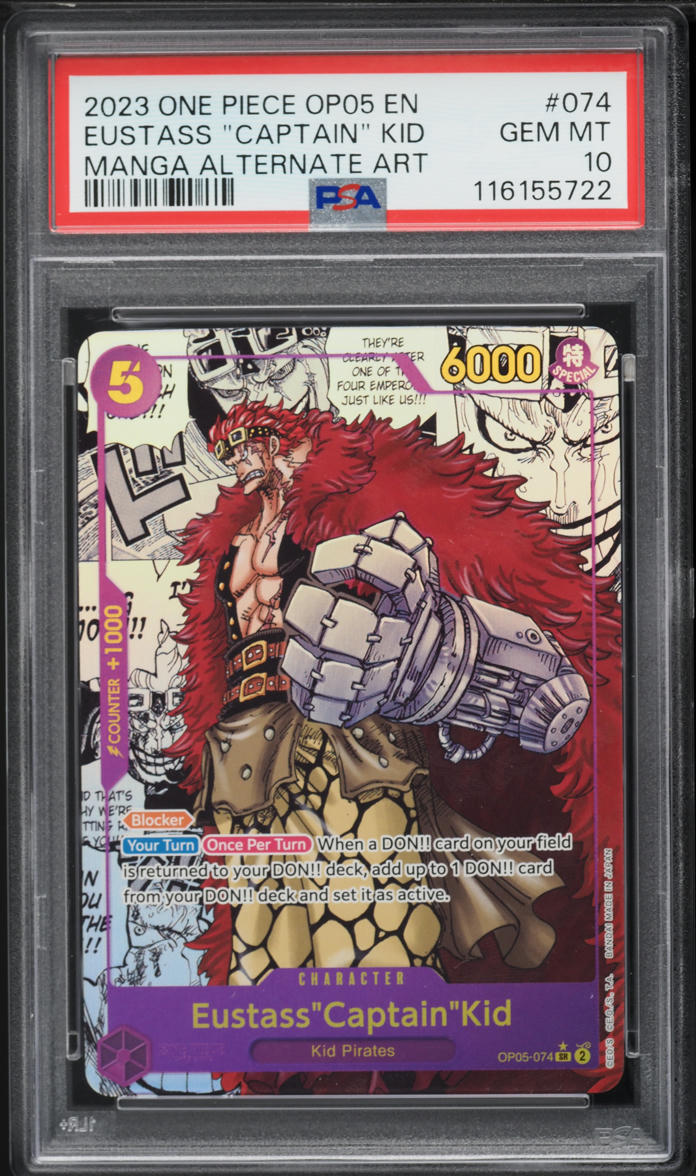 2023 One Piece Awakening Of The New Era Manga Art Eustass "Captain" Kid PSA 10 GEM MINT