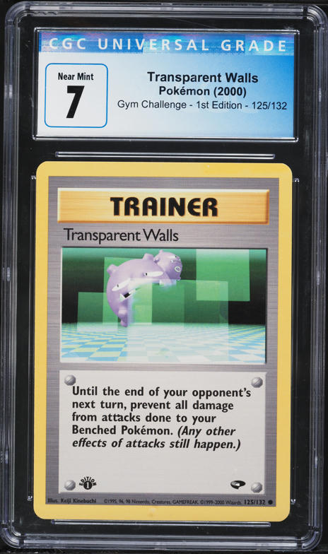 2000 Pokemon Gym Challenge 1st Edition Transparent Walls #125 CGC 7 NRMT
