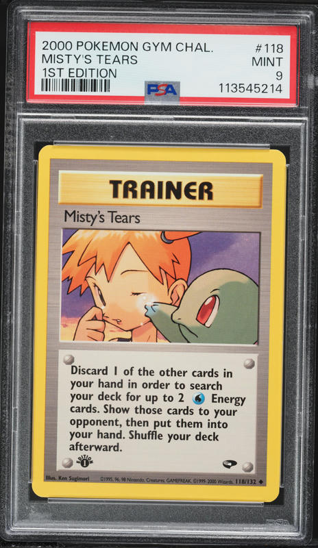 2000 Pokemon Gym Challenge 1st Edition Misty's Tears #118 PSA 9 MINT