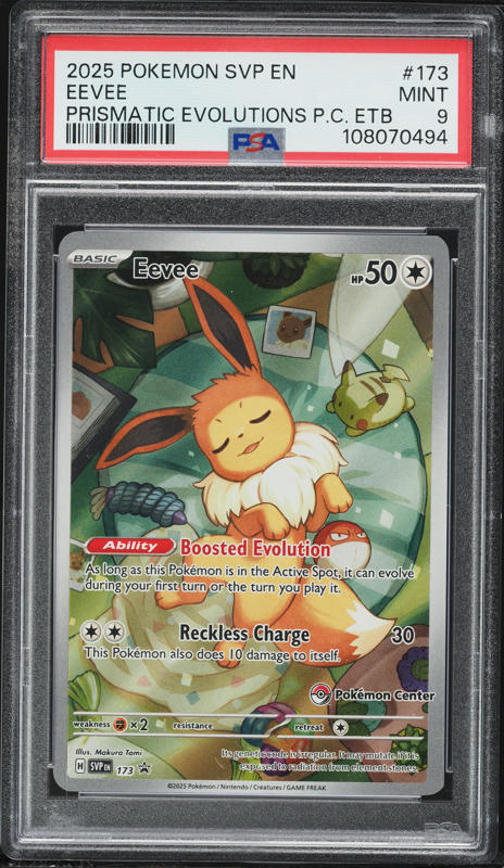 1997 Pokemon Japanese Topsun Holofoil Eevee #133 PSA 8 NM-MT on