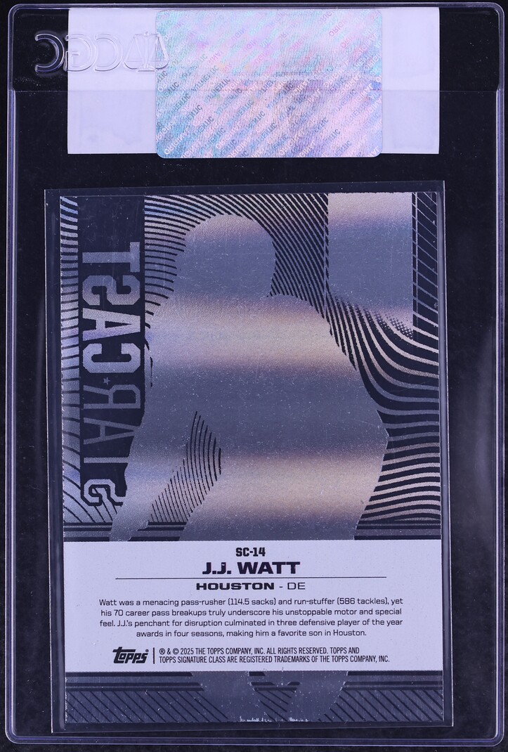 2024 Topps Signature Class Star Cast J.J. Watt #SC-14 CGC AUTH on