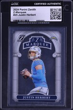 2024 Panini Zenith Z-Marquee Justin Herbert #25 CGC AUTH on
