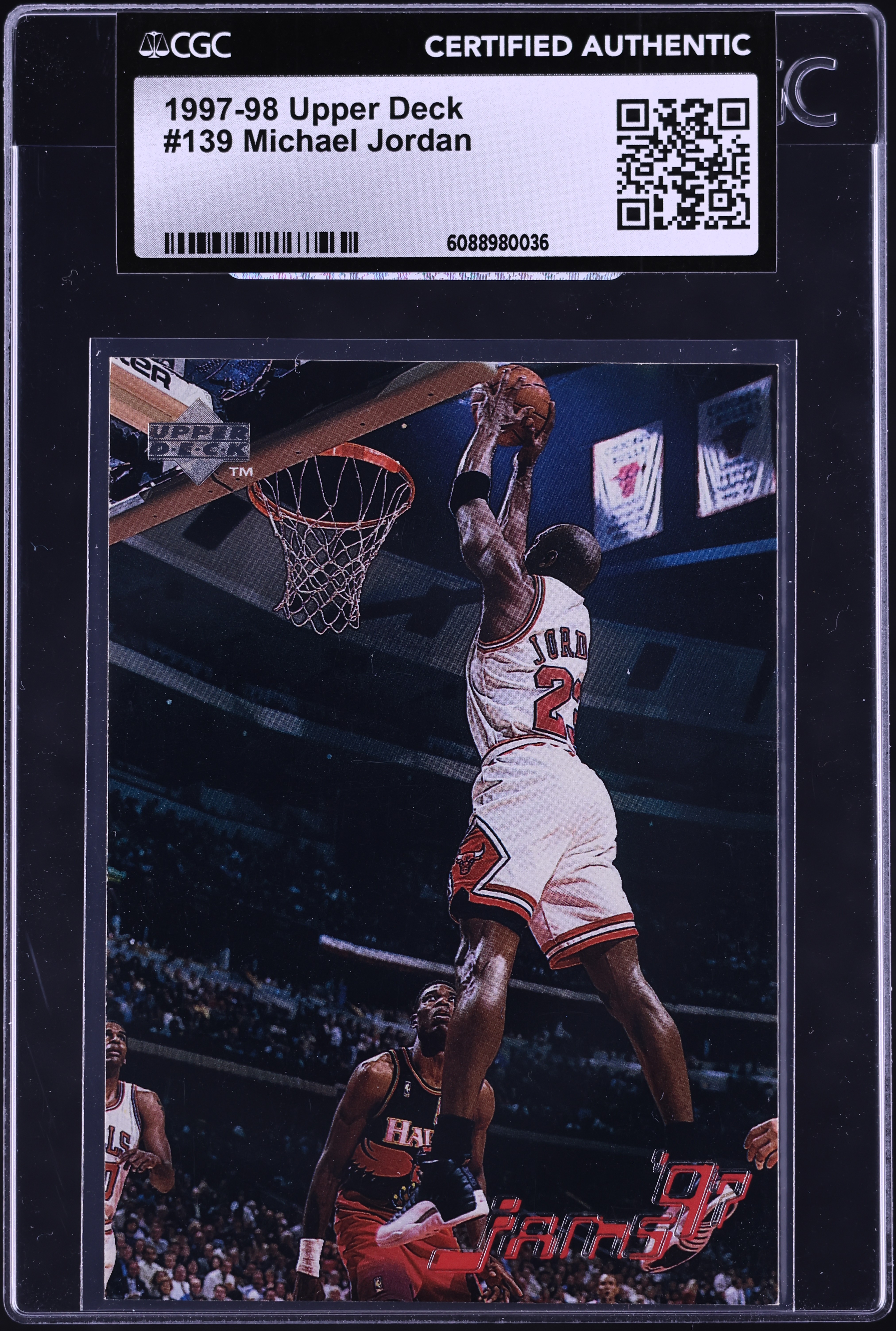 1997 Upper Deck Basketball Michael Jordan #139 CGC AUTH on 