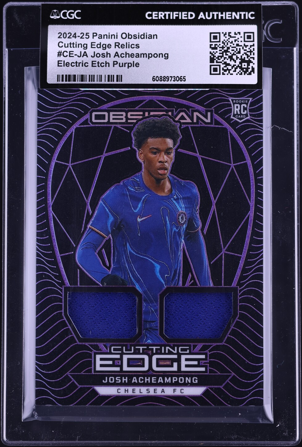 2024 Panini Obsidian Cutting Edge Electric Etch Purple Josh